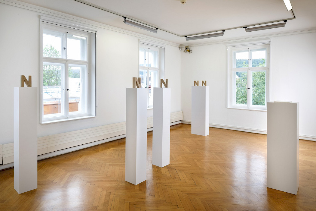 Installation view André Butzer 2023 at Kebbel-Villa, Schwandorf ©Clemens Mayer