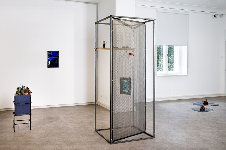 Kateřina Dobroslava Drahošová & Patrick Ostrowsky: homie. Ausstellungsansicht Kebbel Villa 2024. Foto: Clemens Mayer