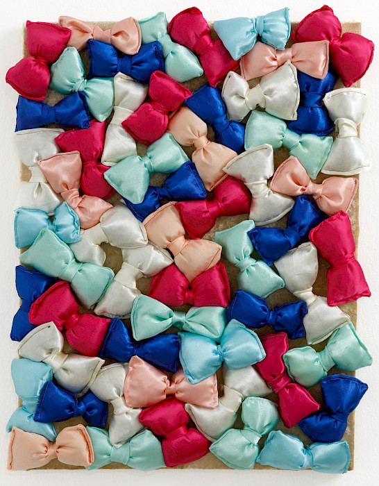 Camille Tsvetoukhine, Madame Butterfly, 2025, silk, yarn and velvet, 61 × 46 × 4,5 cm (Photo: Clemens Mayer)