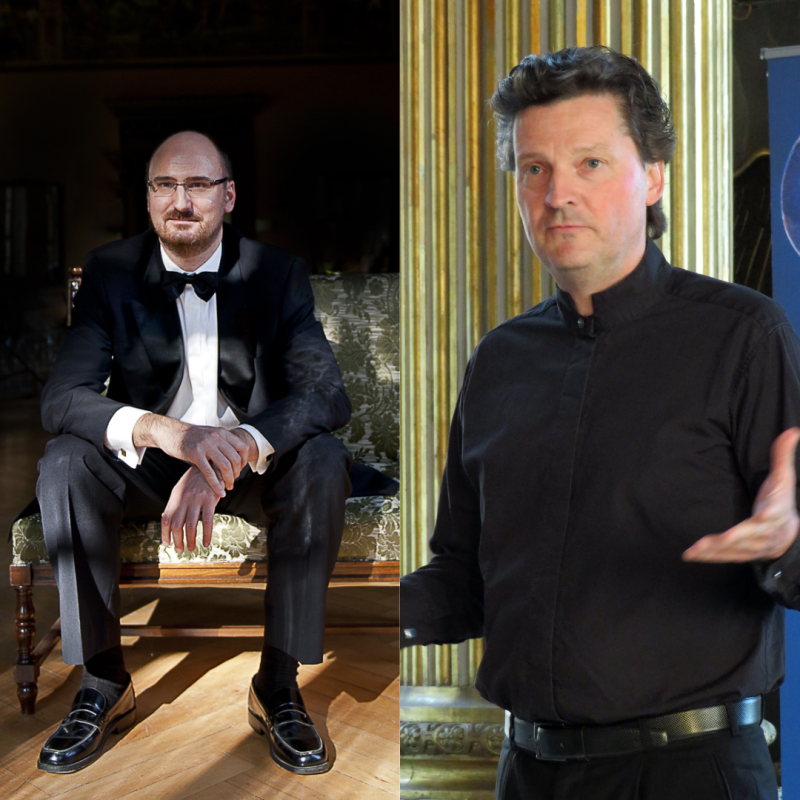 Edoardo Bruni (links, © privat) und Christoph Soldan (rechts, © Schlosskonzerte Ludwigslust)