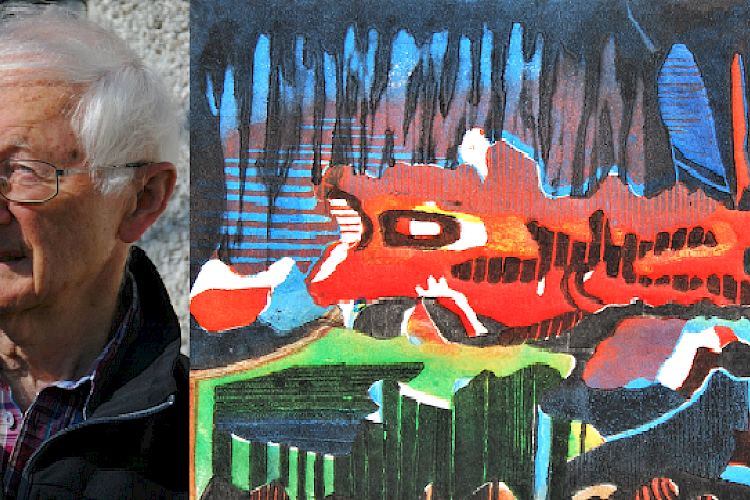 Linolschnitt und Portrait (© Otto Dünne)