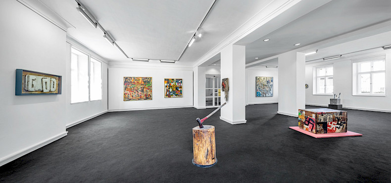 NEIN! Boris Lurie and NO!art, Ausstellungsansicht 2026, Kebbel Villa, Schwandorf (Foto: Marcus Rebmann)