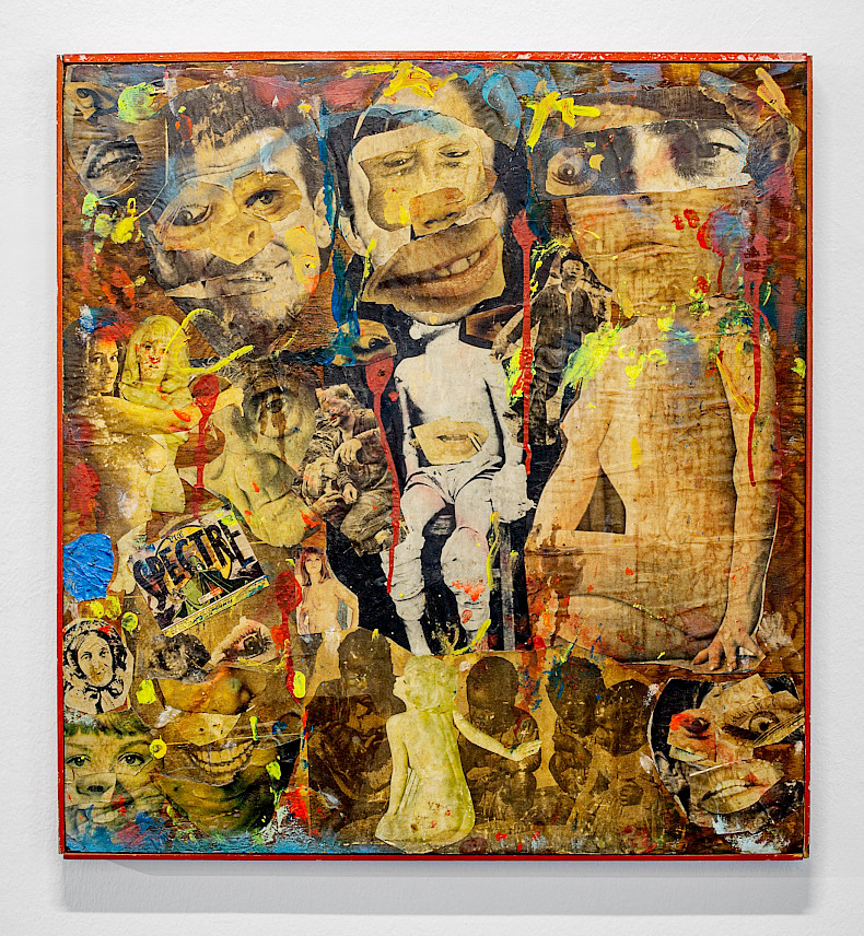 Stanley Fisher: Spectre, c. 1961-1963, Acrylfarbe und Papiercollage mit Firnis auf Sperrholz, 77 × 72 cm (Foto: Marcus Rebmann)