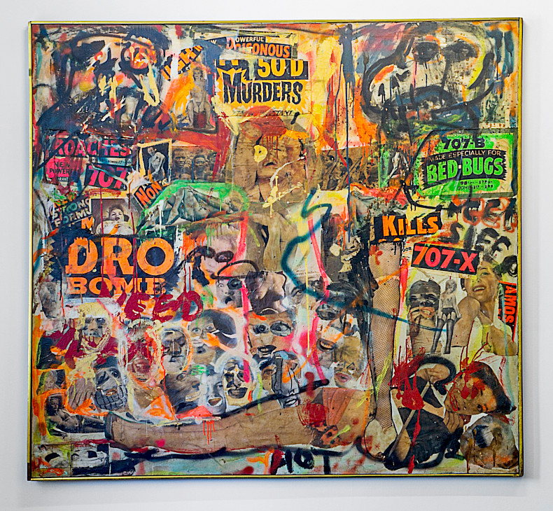 Stanley Fisher: Dro Bomb, c. 1961-1963, Öl- und Sprühfarbe auf Papier, auf Leinwand montiert, 165 × 178 cm (Foto: Marcus Rebmann)