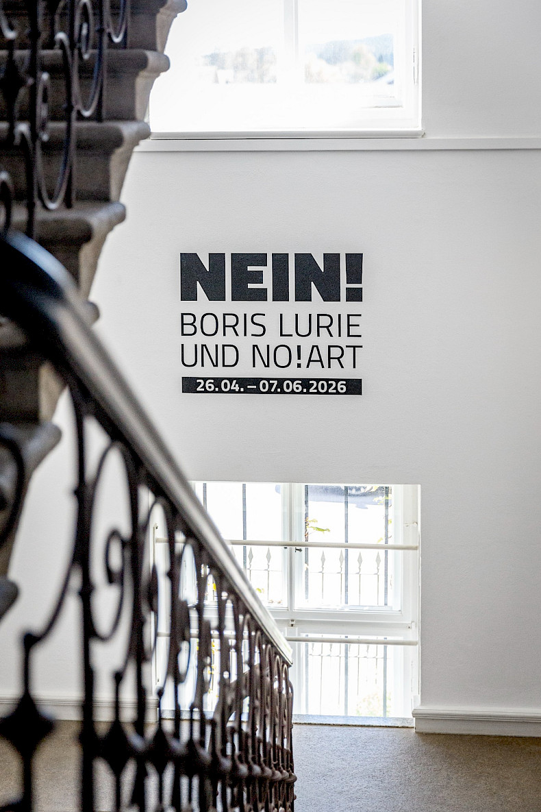 NEIN! Boris Lurie and NO!art, Ausstellungsansicht 2026, Kebbel Villa, Schwandorf (Foto: Marcus Rebmann)