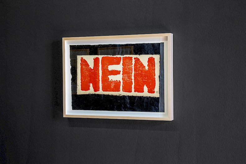 Boris Lurie: NEIN, n.d., Acryl auf Papier, 30 × 47 cm (Foto: Marcus Rebmann)