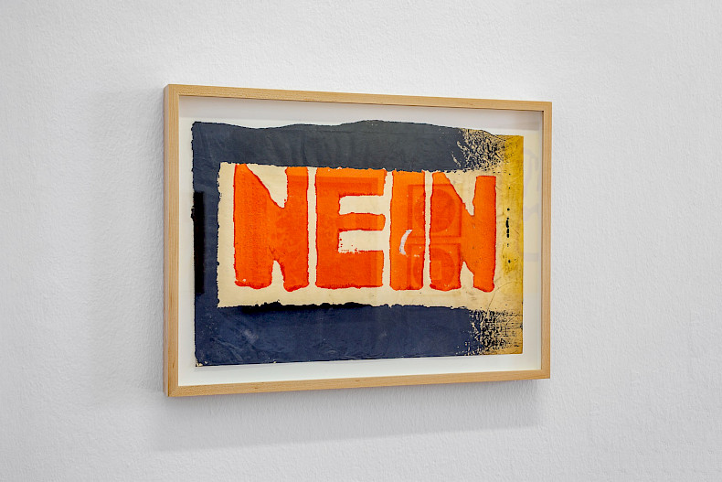 Boris Lurie: NEIN, n.d., Acryl auf Papier, 30 × 47 cm (Foto: Marcus Rebmann)