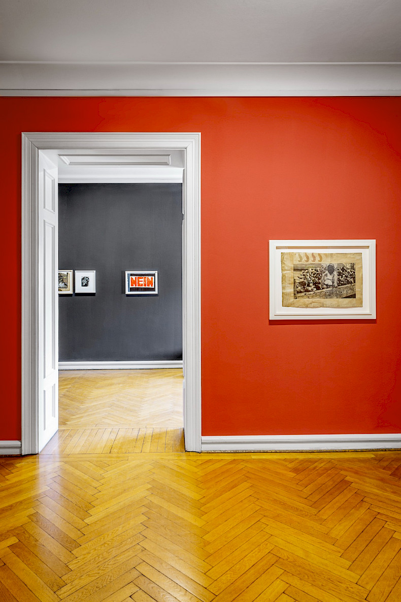 NEIN! Boris Lurie and NO!art, Ausstellungsansicht 2026, Kebbel Villa, Schwandorf (Foto: Marcus Rebmann)