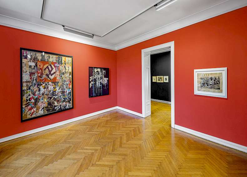 NEIN! Boris Lurie and NO!art, Ausstellungsansicht 2026, Kebbel Villa, Schwandorf (Foto: Marcus Rebmann)