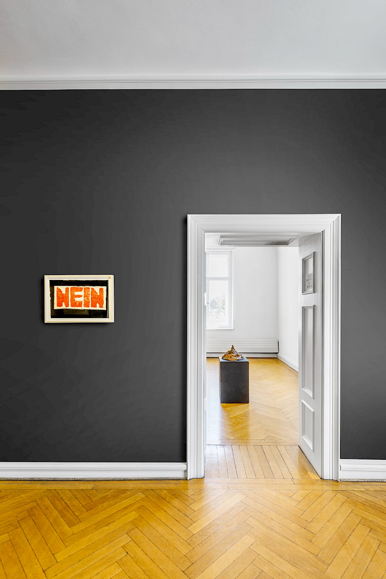 NEIN! Boris Lurie and NO!art, Ausstellungsansicht 2026, Kebbel Villa, Schwandorf (Foto: Marcus Rebmann)
