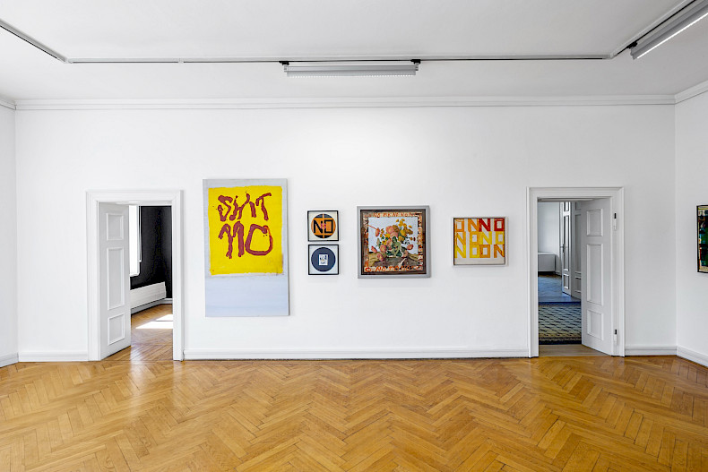 NEIN! Boris Lurie and NO!art, Ausstellungsansicht 2026, Kebbel Villa, Schwandorf (Foto: Marcus Rebmann)