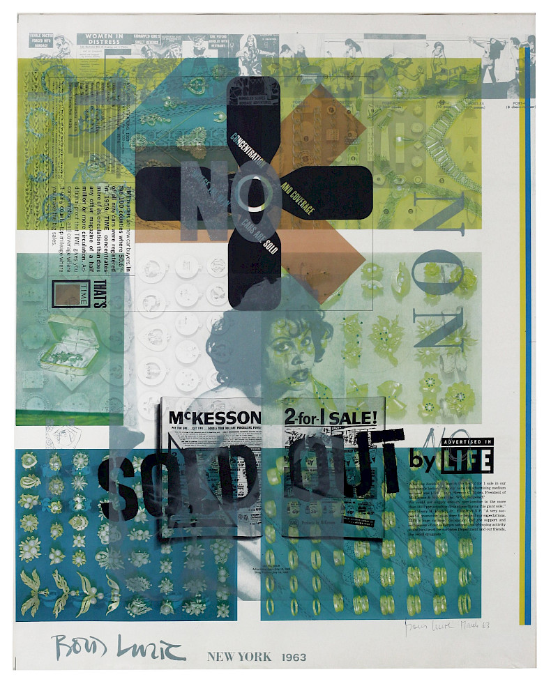 Boris Lurie: NO Poster, 1963, Offsetdruck auf Altpapier, 71 × 56 cm (Foto: Tim Nighswander)
