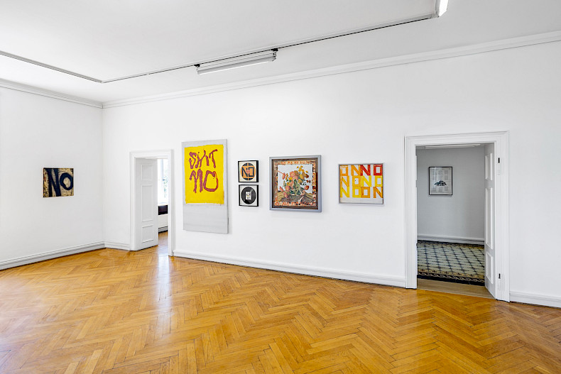 NEIN! Boris Lurie and NO!art, Ausstellungsansicht 2026, Kebbel Villa, Schwandorf (Foto: Marcus Rebmann)