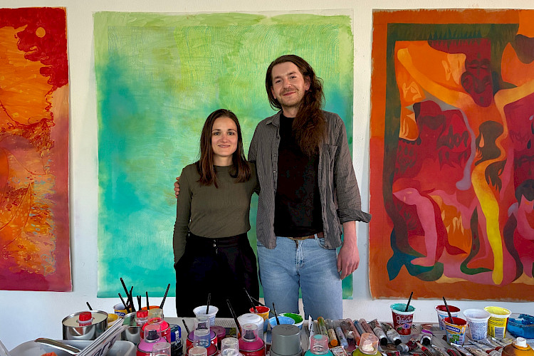 The artists Radka Bodzewicz and Martin Mrkva (Photo © Daniela Siegl)
