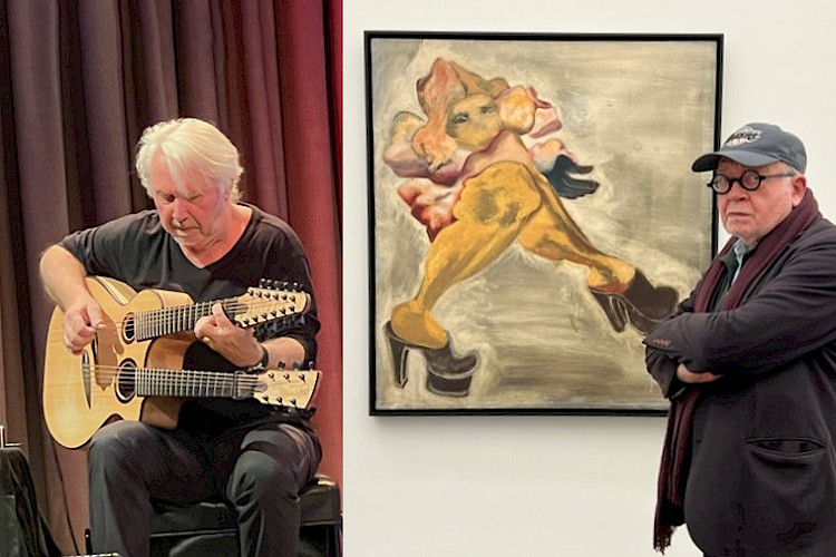 Gittarist Claus Boesser-Ferrari und Regisseur Rudij Bergmann